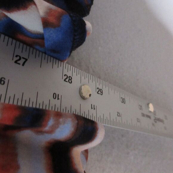 Calvin Klein Top Plus 2X Faux Wrap Abstract Print Buckle Party Career - Picture 8 of 11